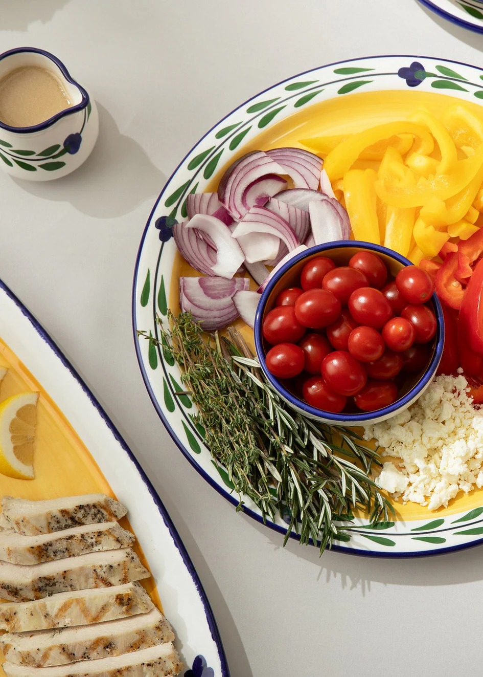Ceramic tableware displayed in soft natural light
